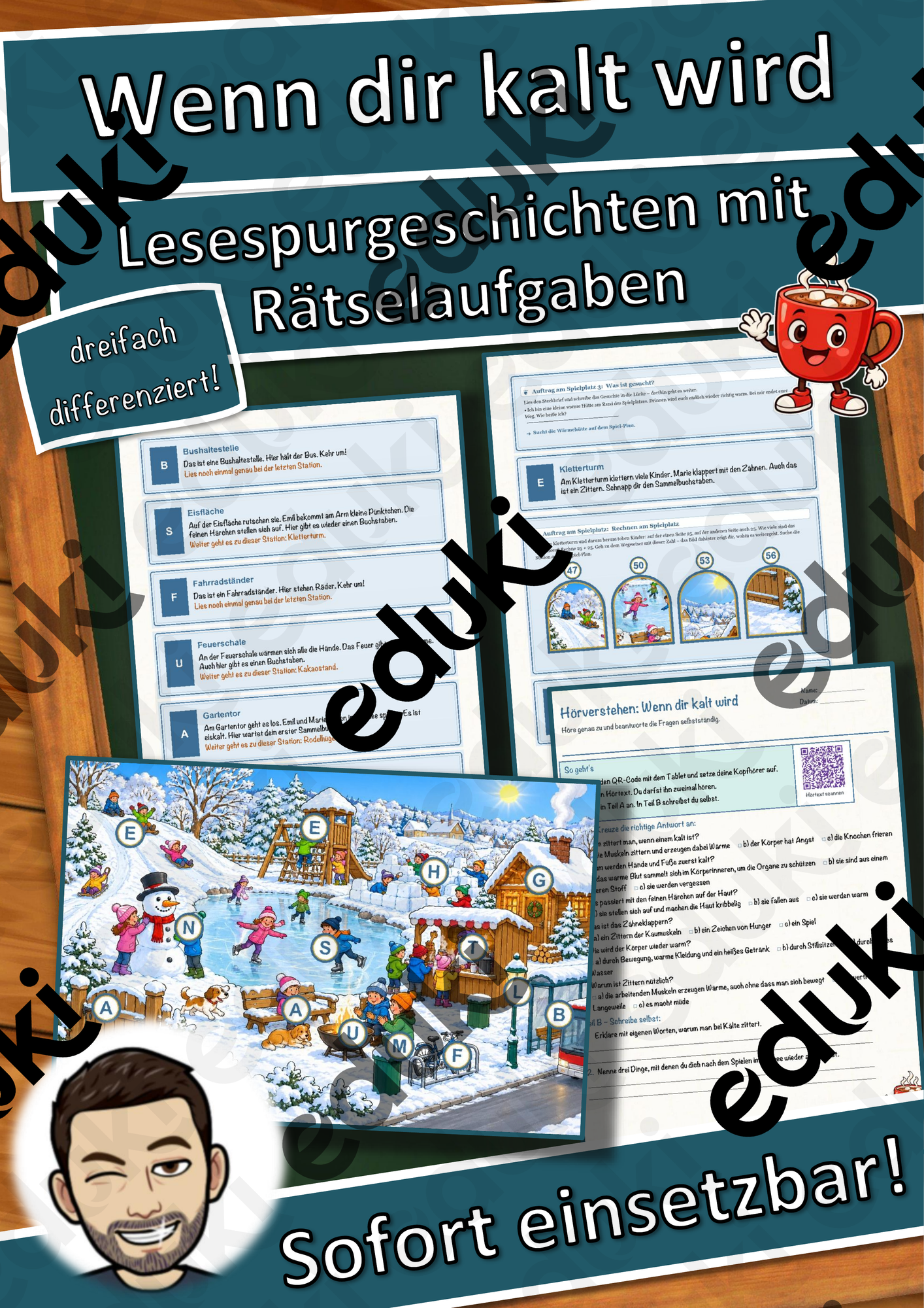 Wenn dir kalt wird – Lesespurgeschichte mit Rätselaufgaben (Klasse 3)