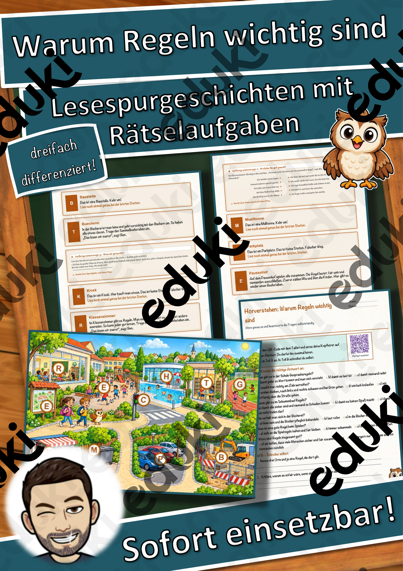 Warum Regeln wichtig sind – Lesespurgeschichte mit Rätselaufgaben (Klasse 3)