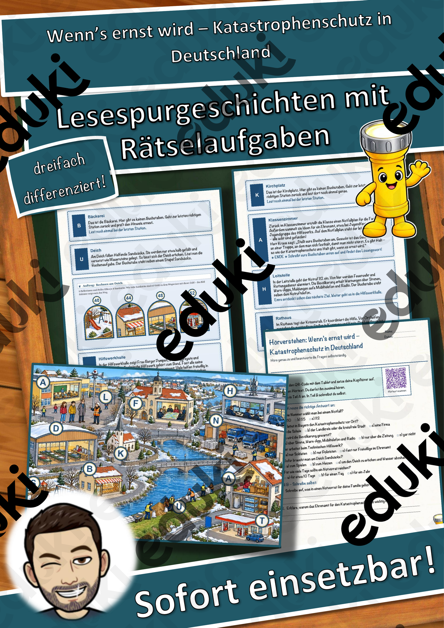 Wenn’s ernst wird – Katastrophenschutz in Deutschland – Lesespurgeschichte mit Rätselaufgaben (Klasse 7)