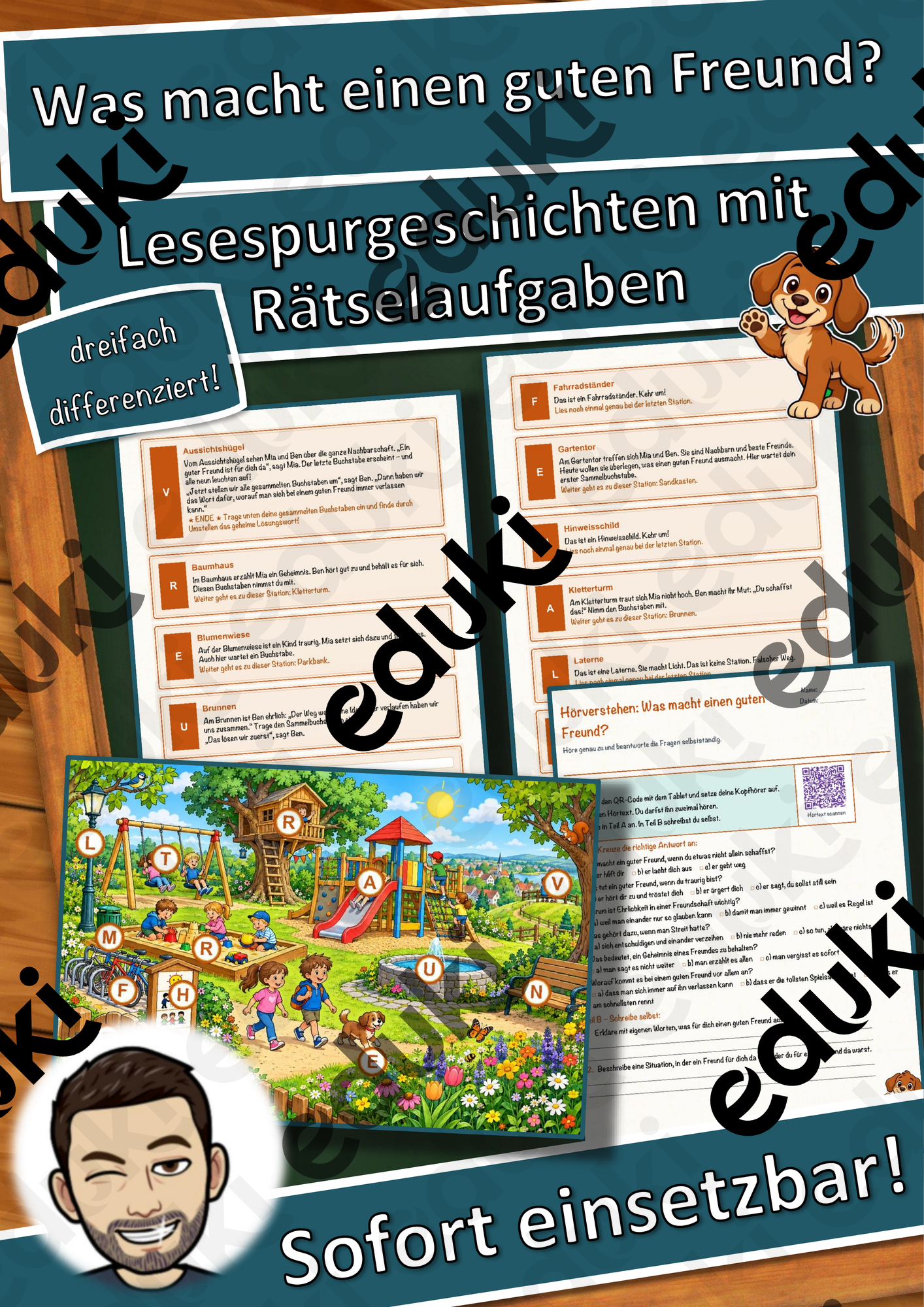 Was macht einen guten Freund? – Lesespurgeschichte mit Rätselaufgaben (Klasse 3)