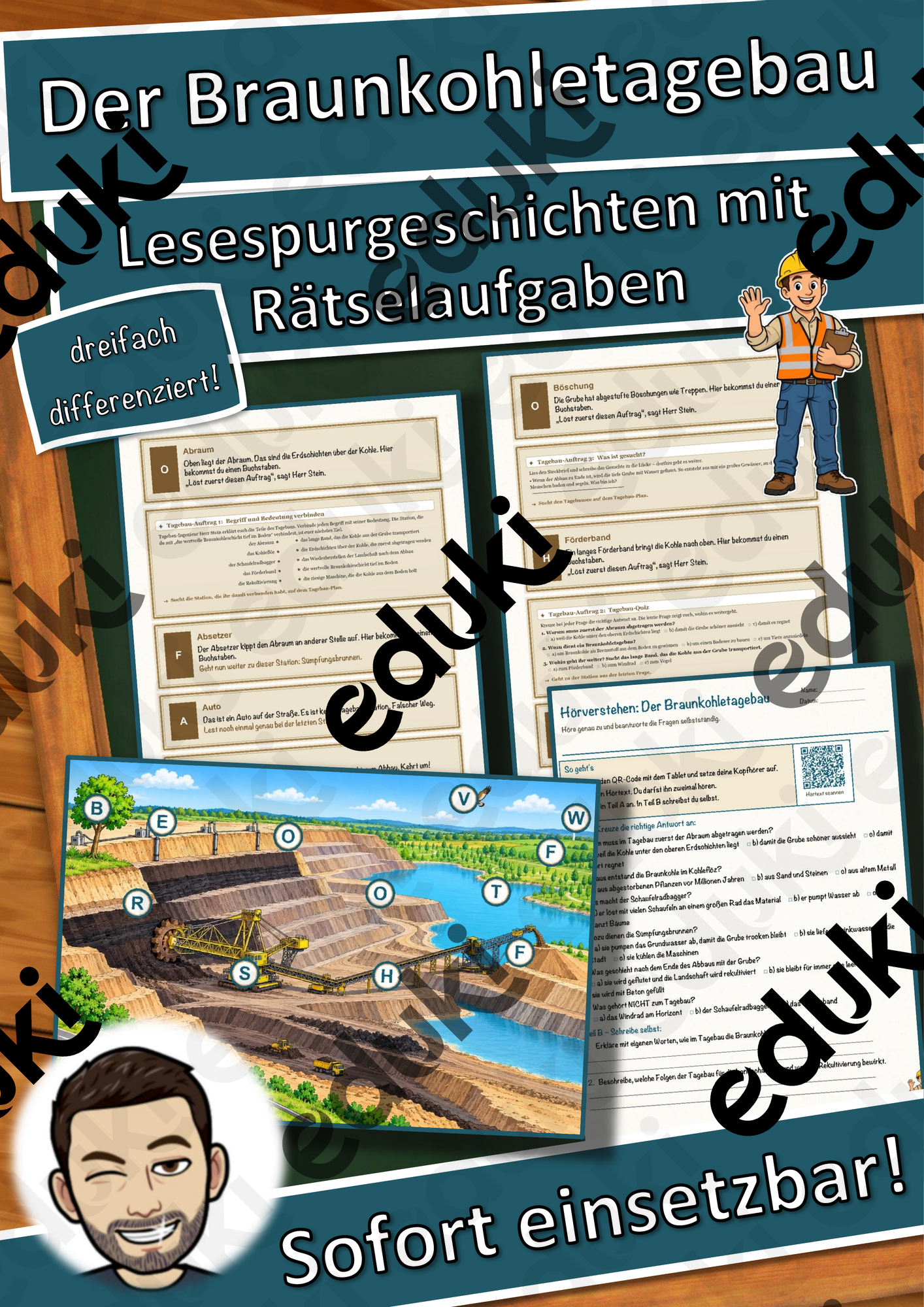 Der Braunkohletagebau – Lesespurgeschichte mit Rätselaufgaben (Klasse 8)