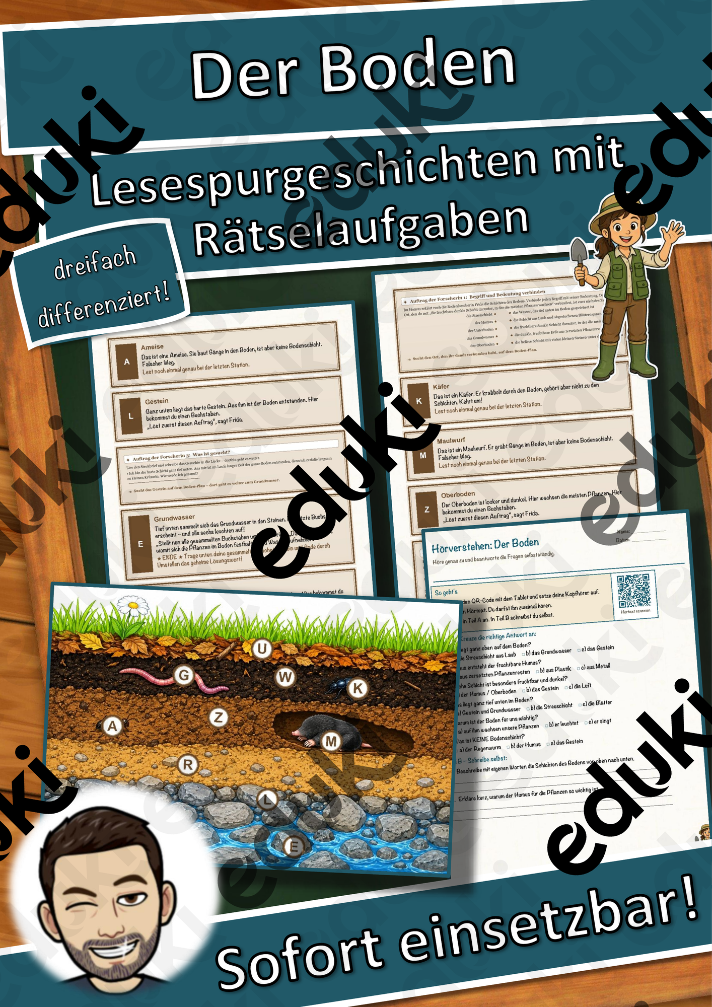 Der Boden – Lesespurgeschichte mit Rätselaufgaben (Klasse 5)