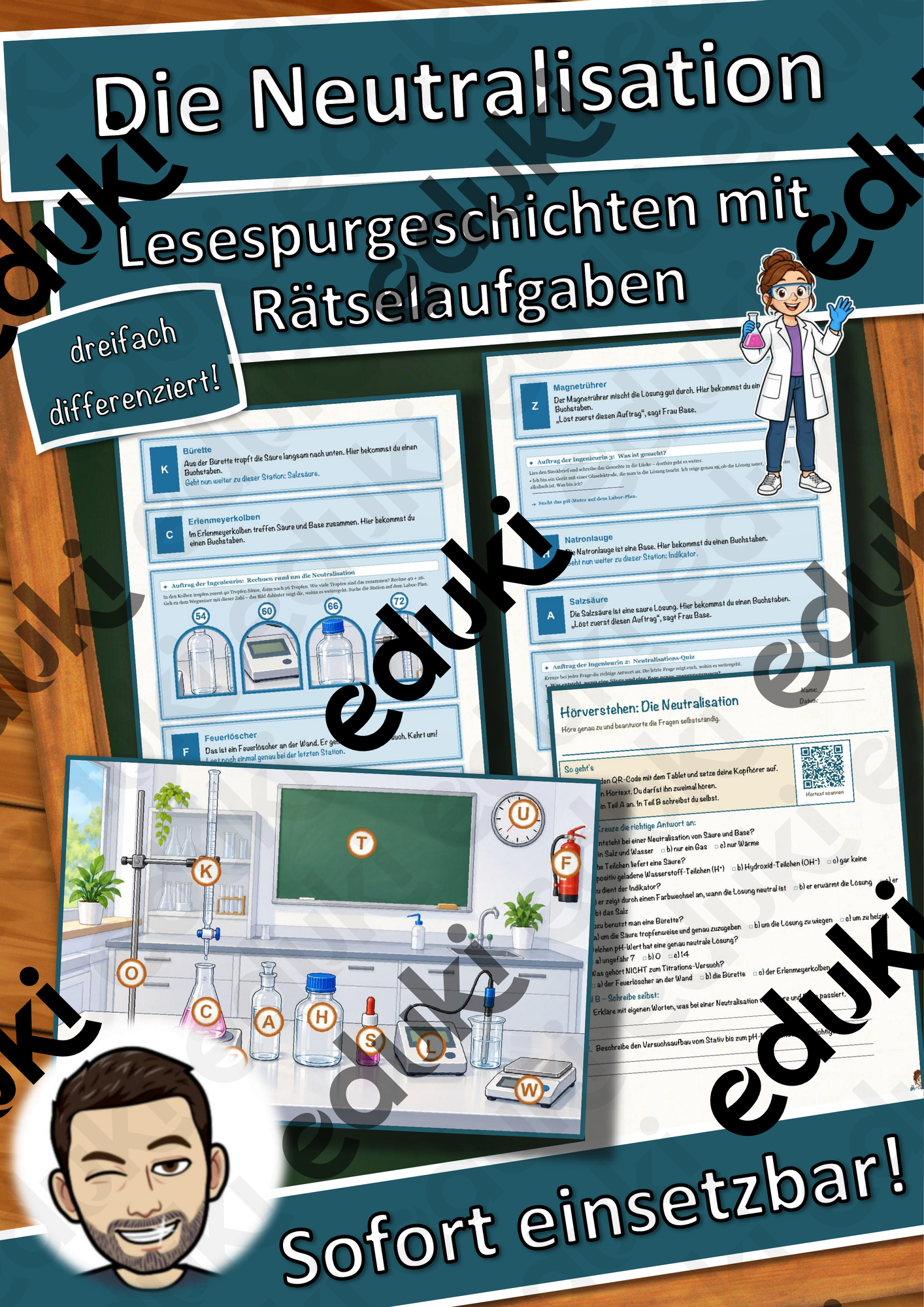 Die Neutralisation – Lesespurgeschichte mit Rätselaufgaben (Klasse 9)