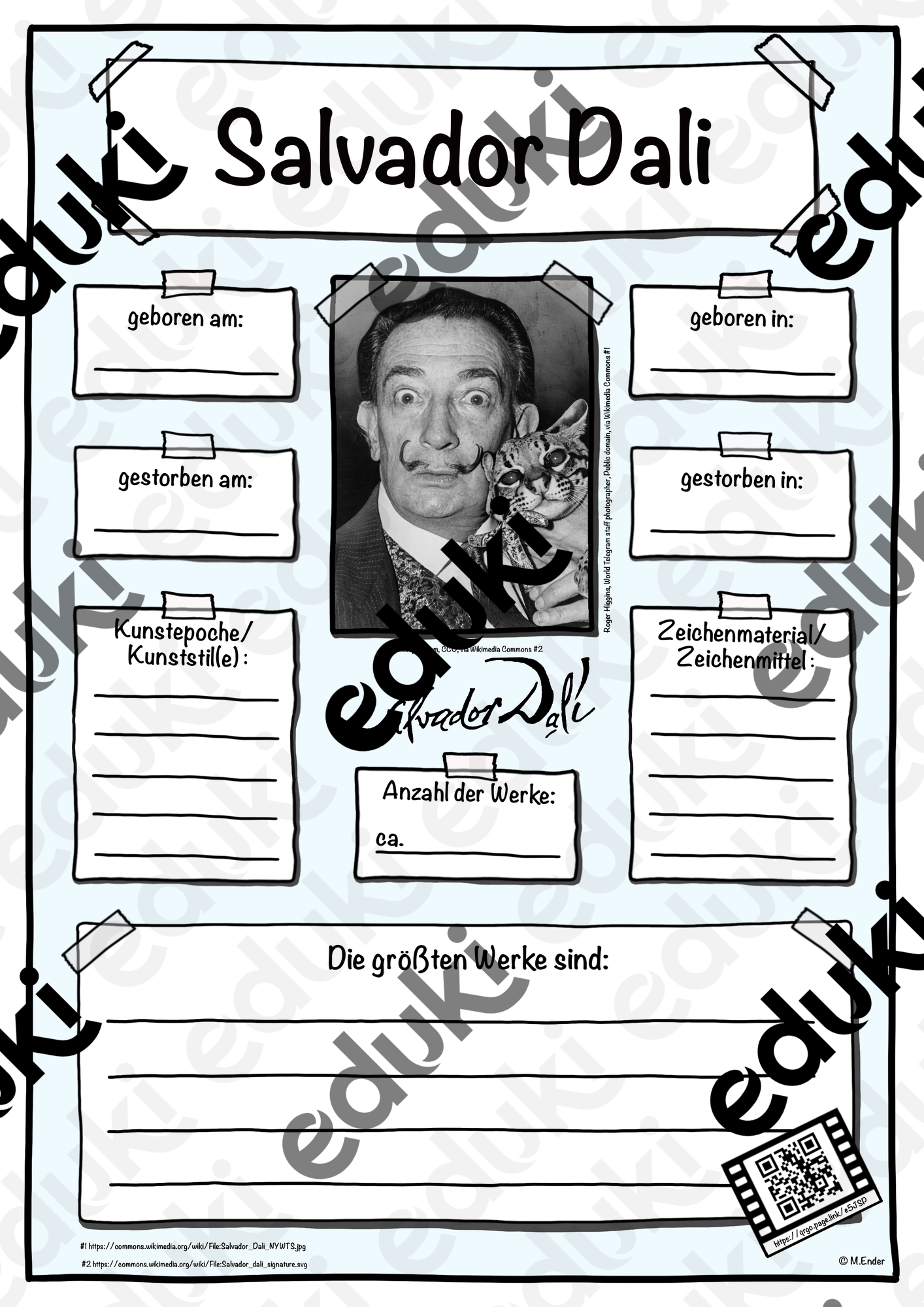 Künstler Steckbrief Salvador Dali