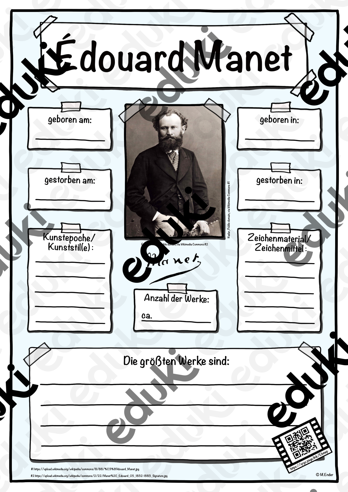 Künstler Steckbrief Édouard Manet