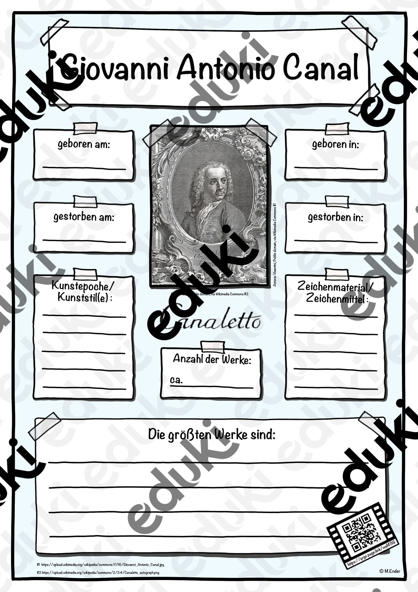 Künstler Steckbrief Giovanni Antonio Canal