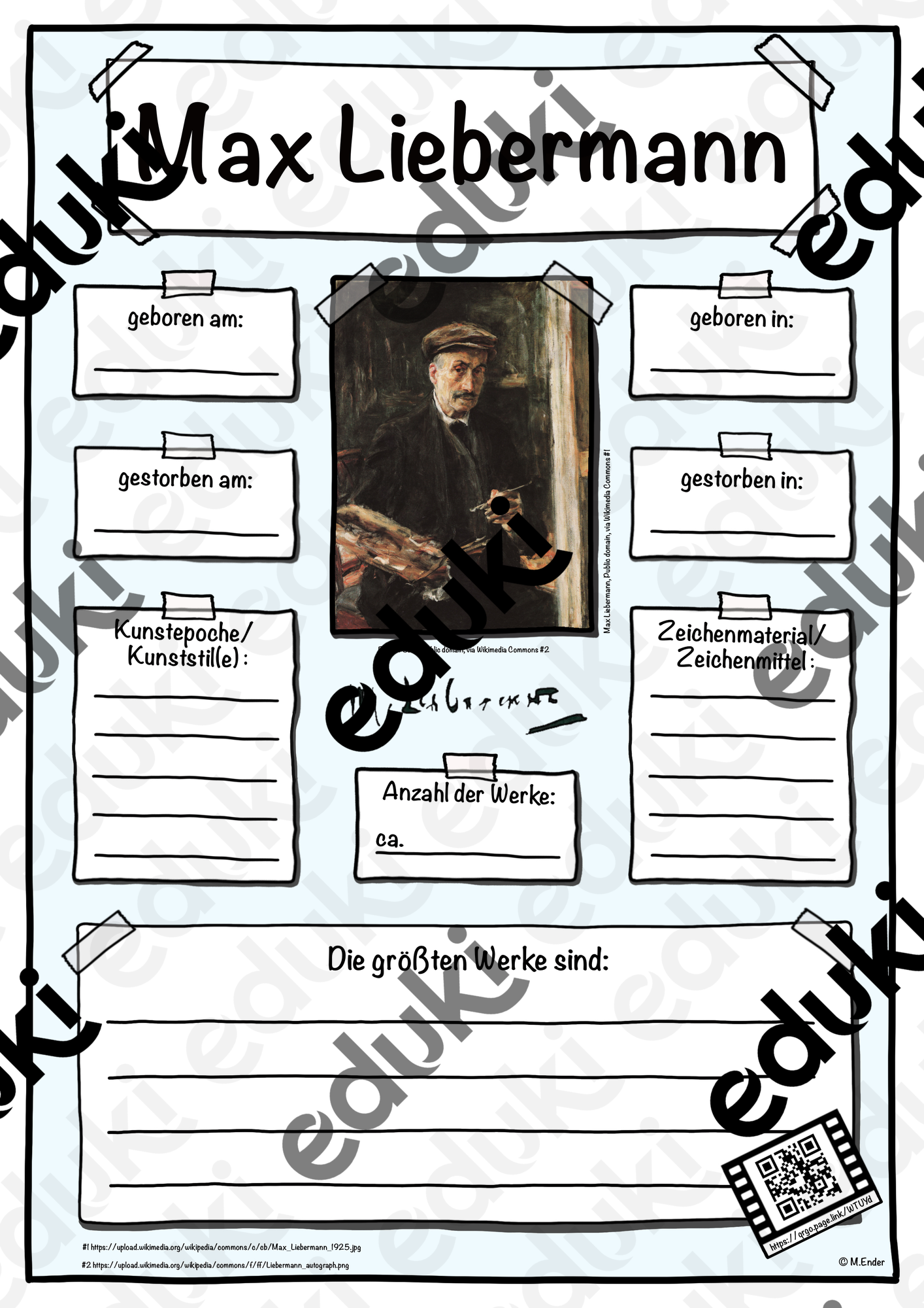 Künstler Steckbrief Max Liebermann