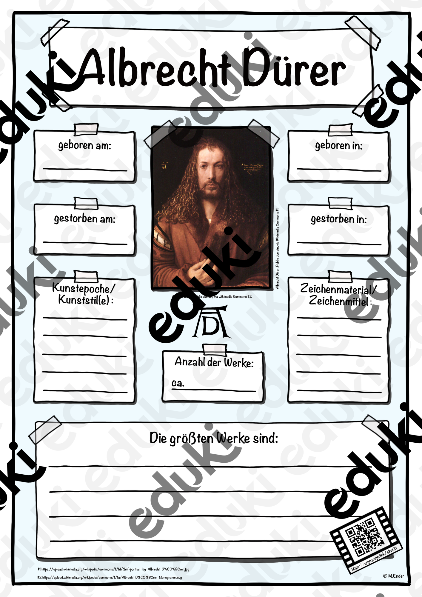 Künstler Steckbrief Albrecht Dürer
