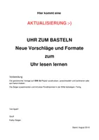 Analoge Uhr basteln & verstehen - Bastelvorlage & Lernhilfe –  Unterrichtsmaterial in den Fächern DaZ/DaF & Kita & Kunst
