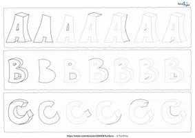 3D Buchstaben zeichnen 