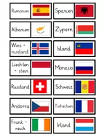 Domino zum Thema Flaggen Europas – Unterrichtsmaterial in den Fächern  Erdkunde & Sachunterricht