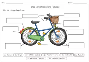 Das verkehrssichere Fahrrad – Unterrichtsmaterial im Fach