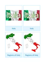 Flaggen der Regionen Italiens, Englisch, Montessori – Unterrichtsmaterial in  den Fächern Englisch & Erdkunde & Sachunterricht