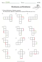 Kopfgeometrie Würfelkanten und Würfelflächen - Geometrie /Würfel - mit  Lösung – Unterrichtsmaterial im Fach Mathematik