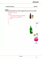 Alkohol - Arbeitsblätter mit Lösungen – Unterrichtsmaterial im Fach Biologie