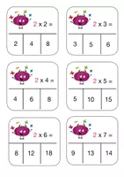 PDF pack de jeu pour apprendre les tables de multiplication - Kreakids