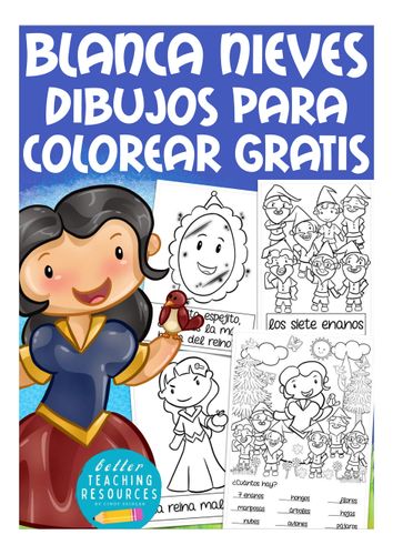 Blanca Nieves - dibujos para colorear Español primaria FREEBIE / gratis! -  material didáctico de las asignaturas Educación Artística / Artes & Lengua  y literatura