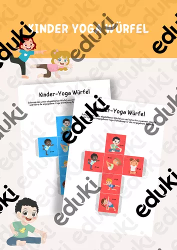 Yoga Würfel für Kinder – Unterrichtsmaterial im Fach Sport