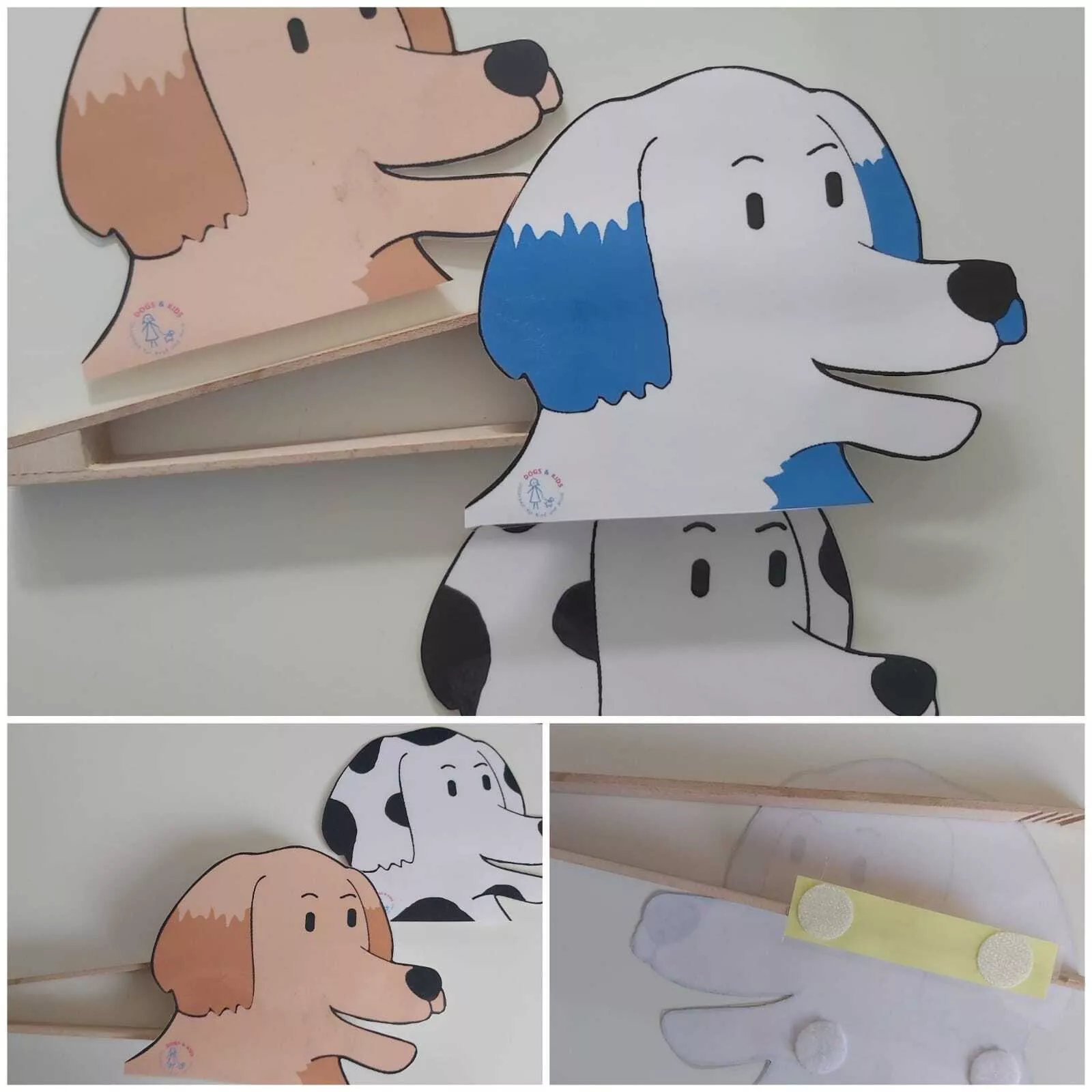 Bild in der Beschreibung des Unterrichtsmaterials Bastelvorlage: Hundekopf-Futterzange Set II von DOGS & KIDS #1