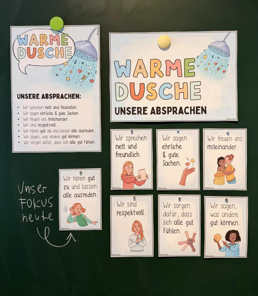 Bild in der Beschreibung des Unterrichtsmaterials Warme Dusche / 7 Absprachen & Regeln Grundschule von Doodleteacher #3