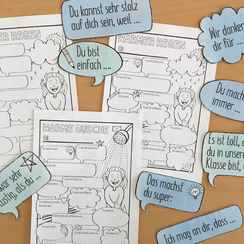 Bild in der Beschreibung des Unterrichtsmaterials Warme Dusche ❤️🚿 / Warmer Regen - SPARPAKET Bestseller Klassenlehrer von Doodleteacher #3
