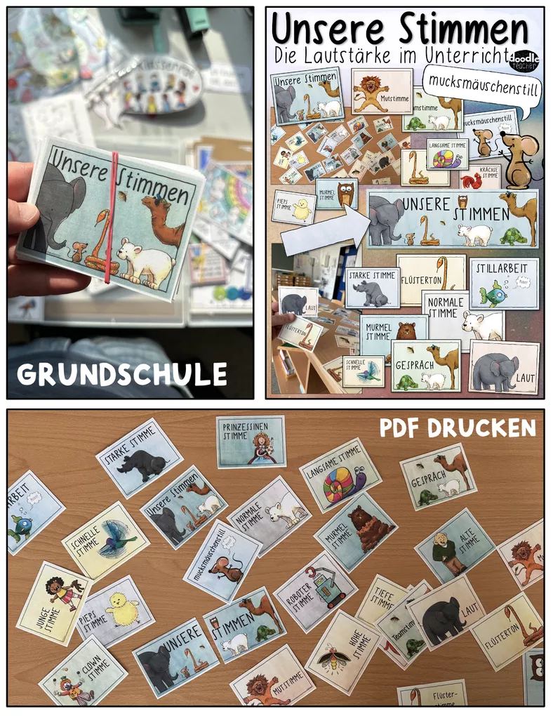 Bild in der Beschreibung des Unterrichtsmaterials Lautstärke - Unsere Stimmen - (Classroom Management) Aufmerksamkeit / Ruhe von Doodleteacher #2