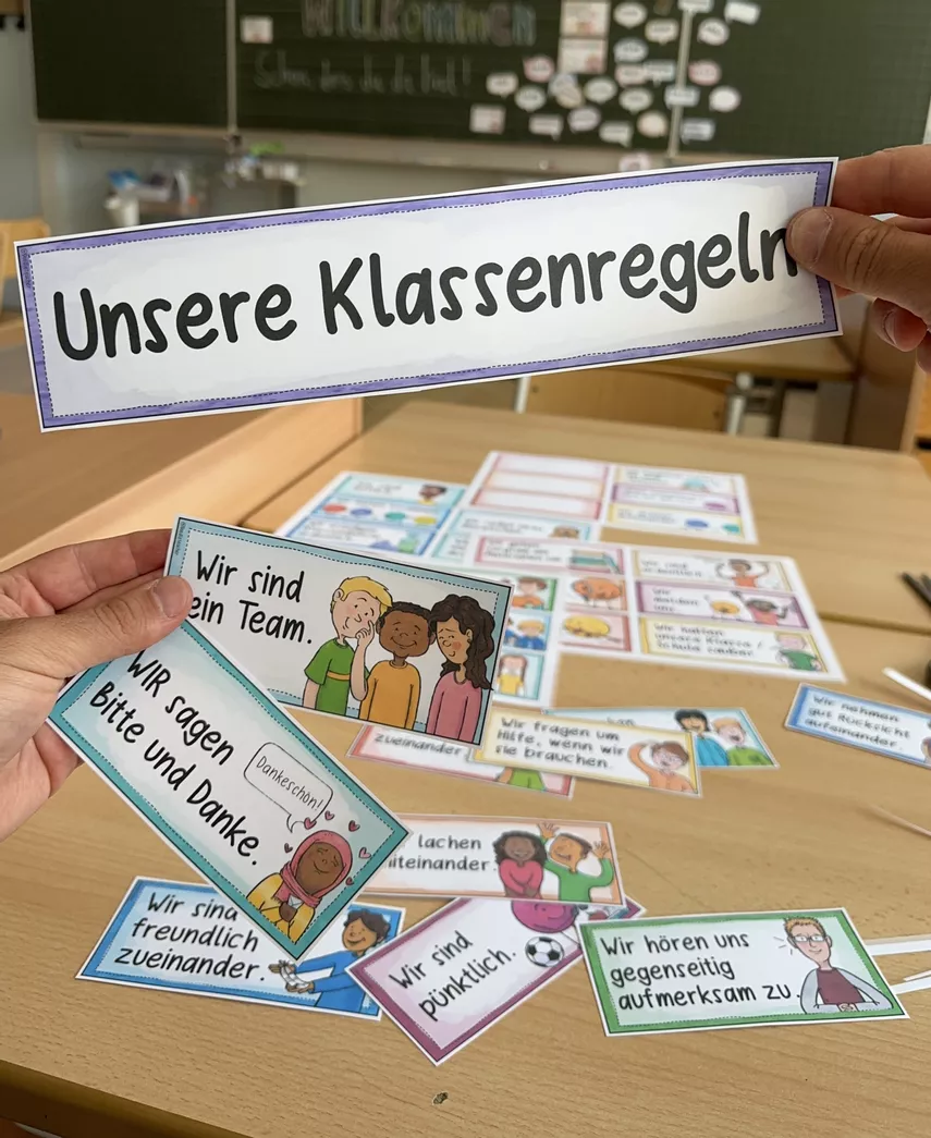 Bild in der Beschreibung des Unterrichtsmaterials Klassenregeln für die Grundschule / Unterstufe Klassenregel Regeln Absprachen von Doodleteacher #2