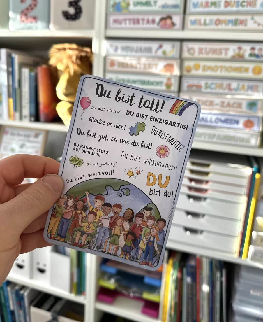 Bild in der Beschreibung des Unterrichtsmaterials Mutmacher / Motivationsposter mit Affirmationen - Mut-Poster Motivation Klassenzimmer von Doodleteacher #1