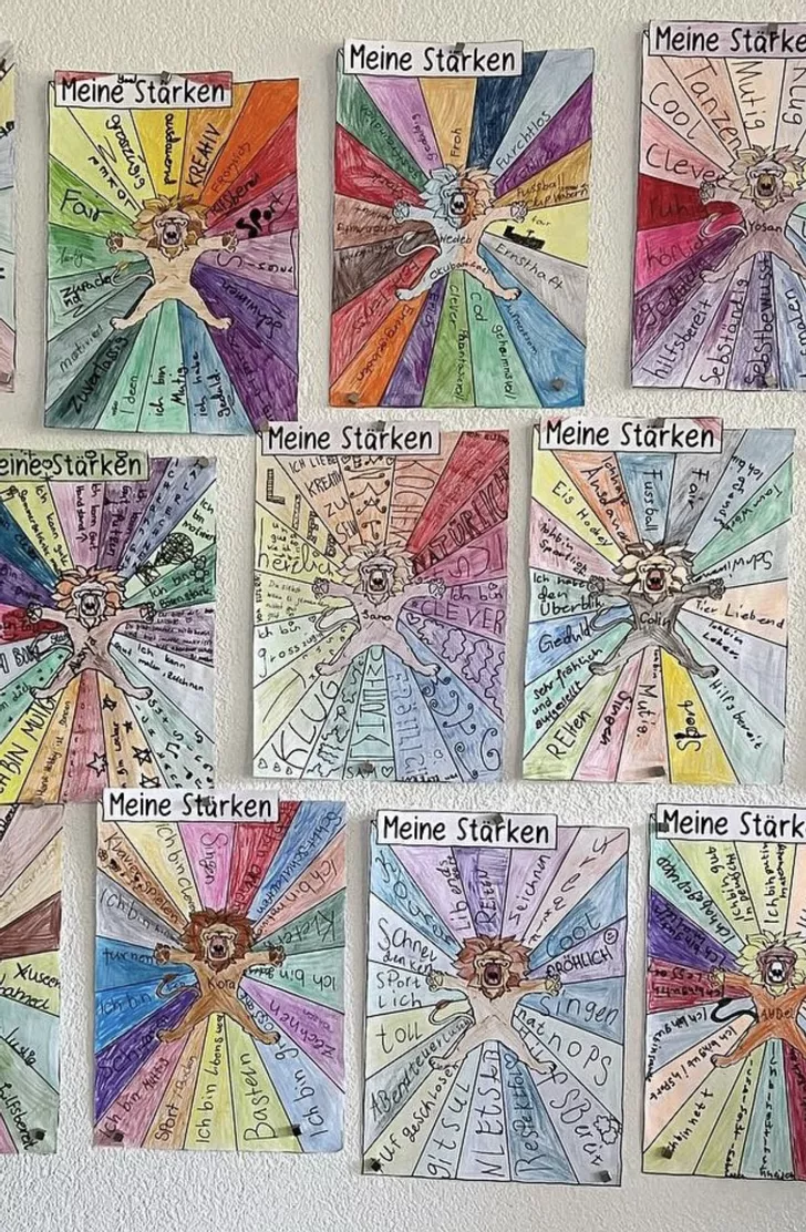 Bild in der Beschreibung des Unterrichtsmaterials Kreativprojekt: Meine Stärken / Löwe + Bonus: 200 Stärkenliste von Doodleteacher #2