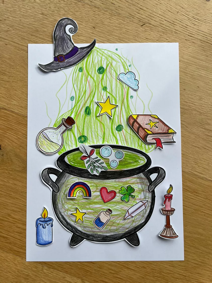 Bild in der Beschreibung des Unterrichtsmaterials 🧪 DIY Zaubertrank – Bastelidee / Halloween oder Muttrank Mutmacher von Doodleteacher #1