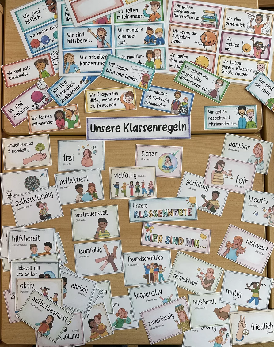 Bild in der Beschreibung des Unterrichtsmaterials Klassenregeln für die Grundschule / Unterstufe Klassenregel Regeln Absprachen von Doodleteacher #1