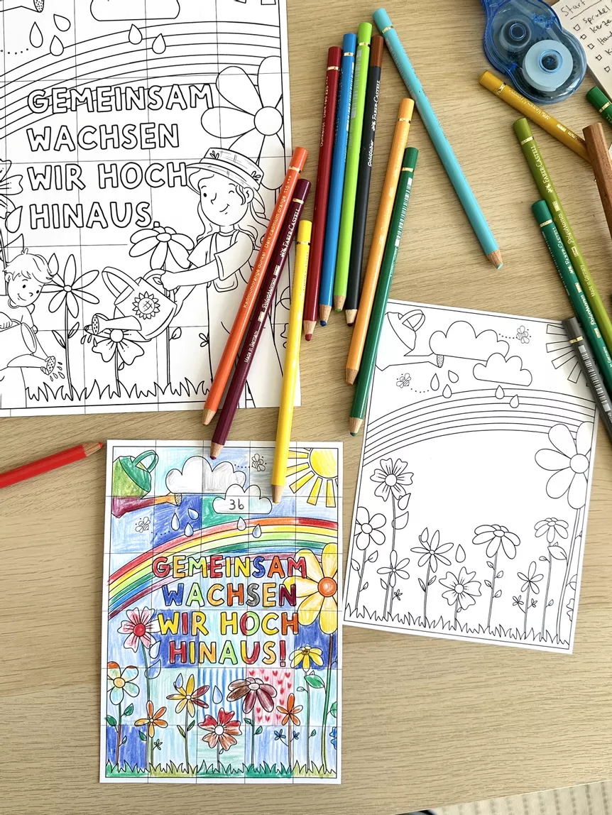 Bild in der Beschreibung des Unterrichtsmaterials Gemeinschaftsbild "Wir wachsen" - Wachstumsdenken / Growth Mindset Steckbrief von Doodleteacher #3