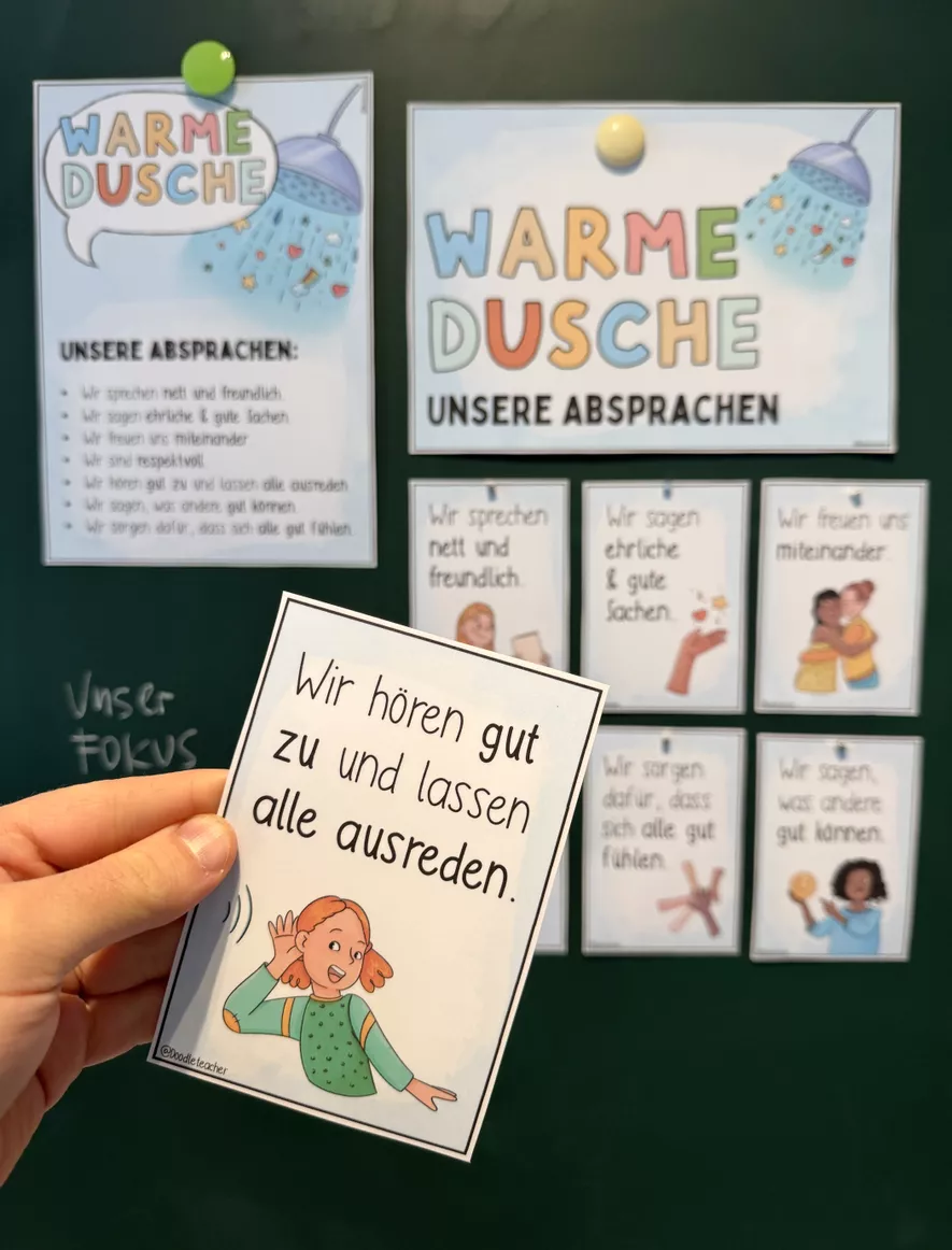 Bild in der Beschreibung des Unterrichtsmaterials Warme Dusche / 7 Absprachen & Regeln Grundschule von Doodleteacher #2