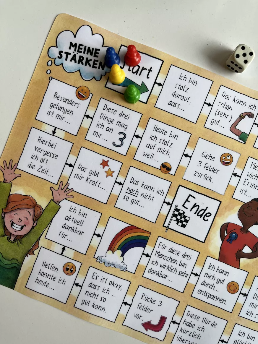 Bild in der Beschreibung des Unterrichtsmaterials Meine Stärken - Ein Brettspiel, das Mut macht! / Selbstvertrauen von Doodleteacher #1