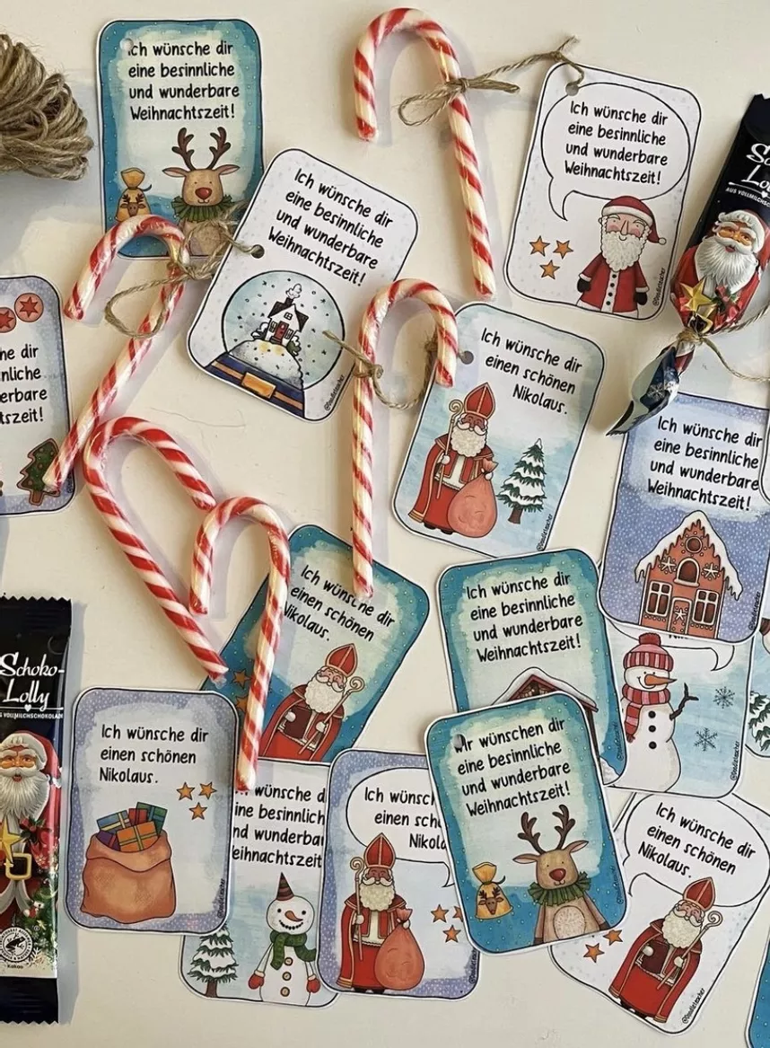 Bild in der Beschreibung des Unterrichtsmaterials Nikolaus - Grüße und Karten für Geschenke / Grußkarten von Doodleteacher #1