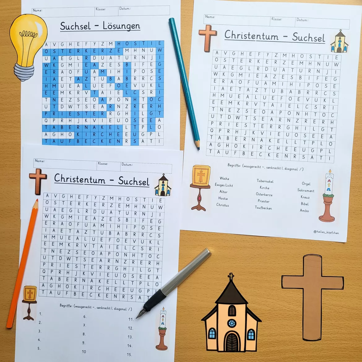 Bild in der Beschreibung des Unterrichtsmaterials Christentum Weltreligion SUCHSEL Religionsunterricht von Helles Köpfchen #1