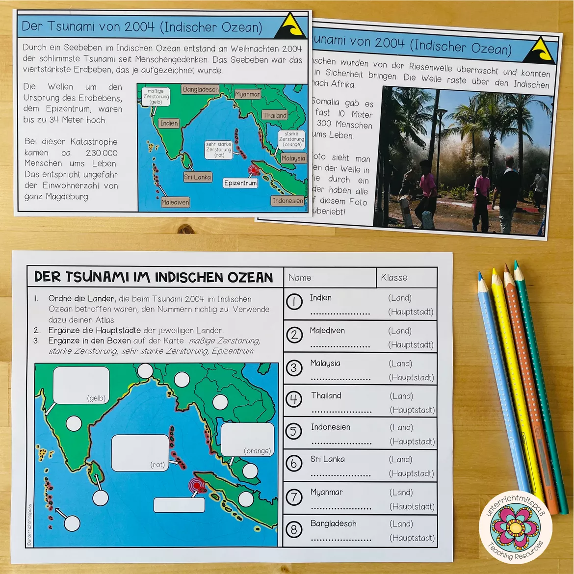 Bild in der Beschreibung des Unterrichtsmaterials TSUNAMIS - Materialpaket von Unterrichtmitspass #2