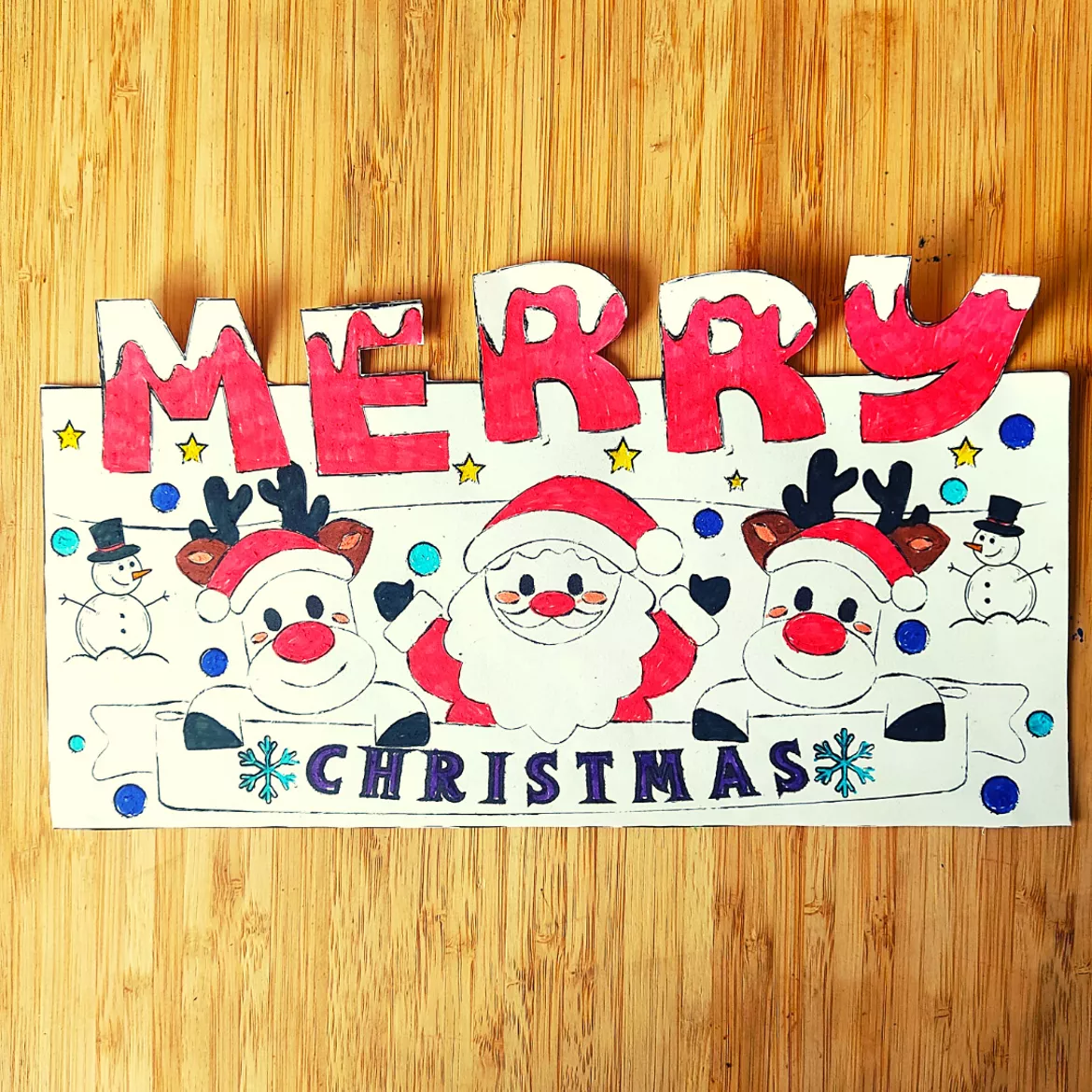 Bild in der Beschreibung des Unterrichtsmaterials Postal Pop-up de navidad para colorear von Learn and Play #1