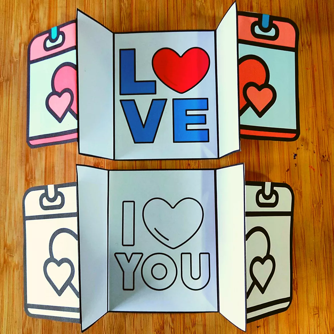 Bild in der Beschreibung des Unterrichtsmaterials Postales de San Valentín en 3D von Learn and Play #1