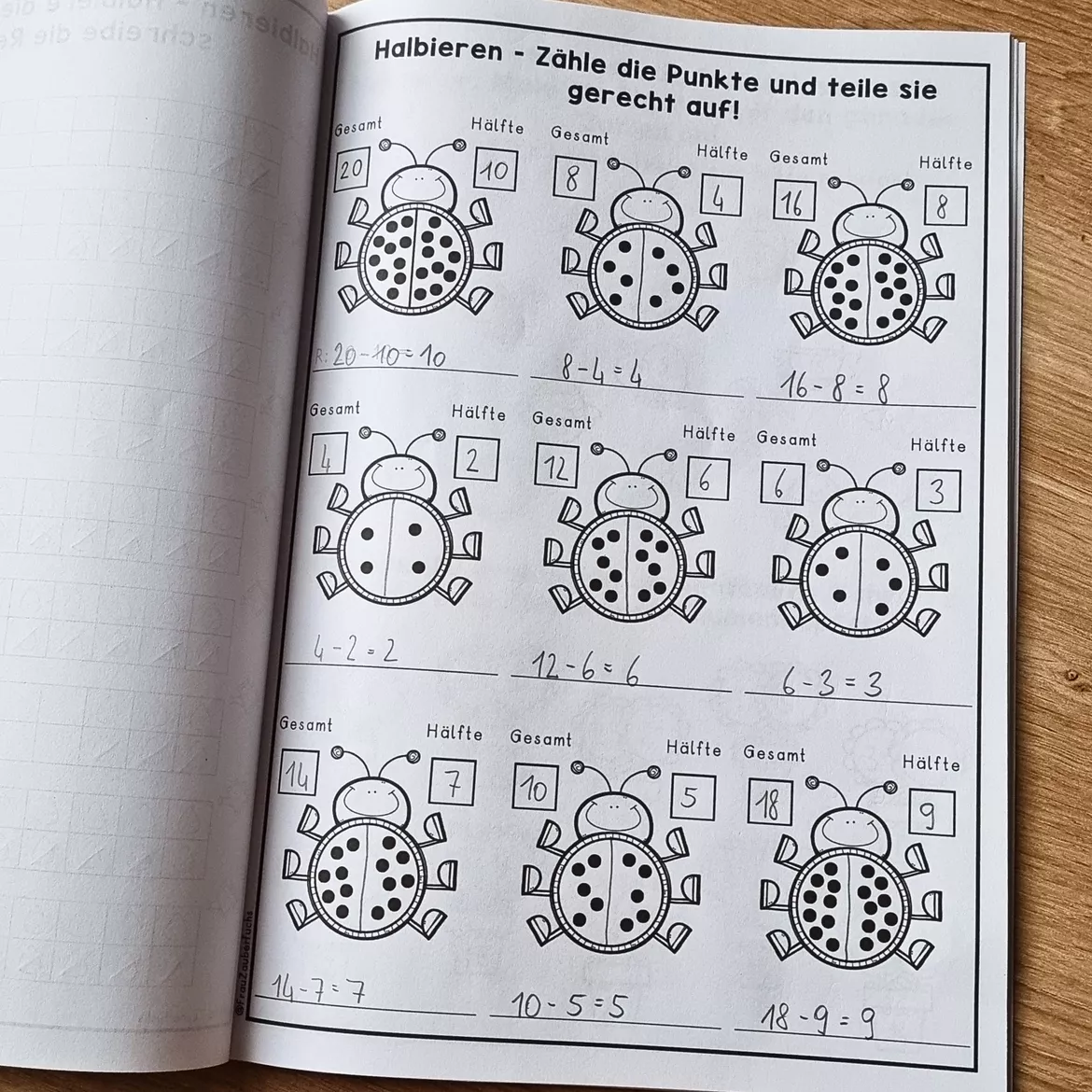Bild in der Beschreibung des Unterrichtsmaterials Fit in Klasse 1, Zahlenraumerweiterung, Zahlenraum 20 - Frühling, Mathe Arbeitsheft von Frau Zauberfuchs #3
