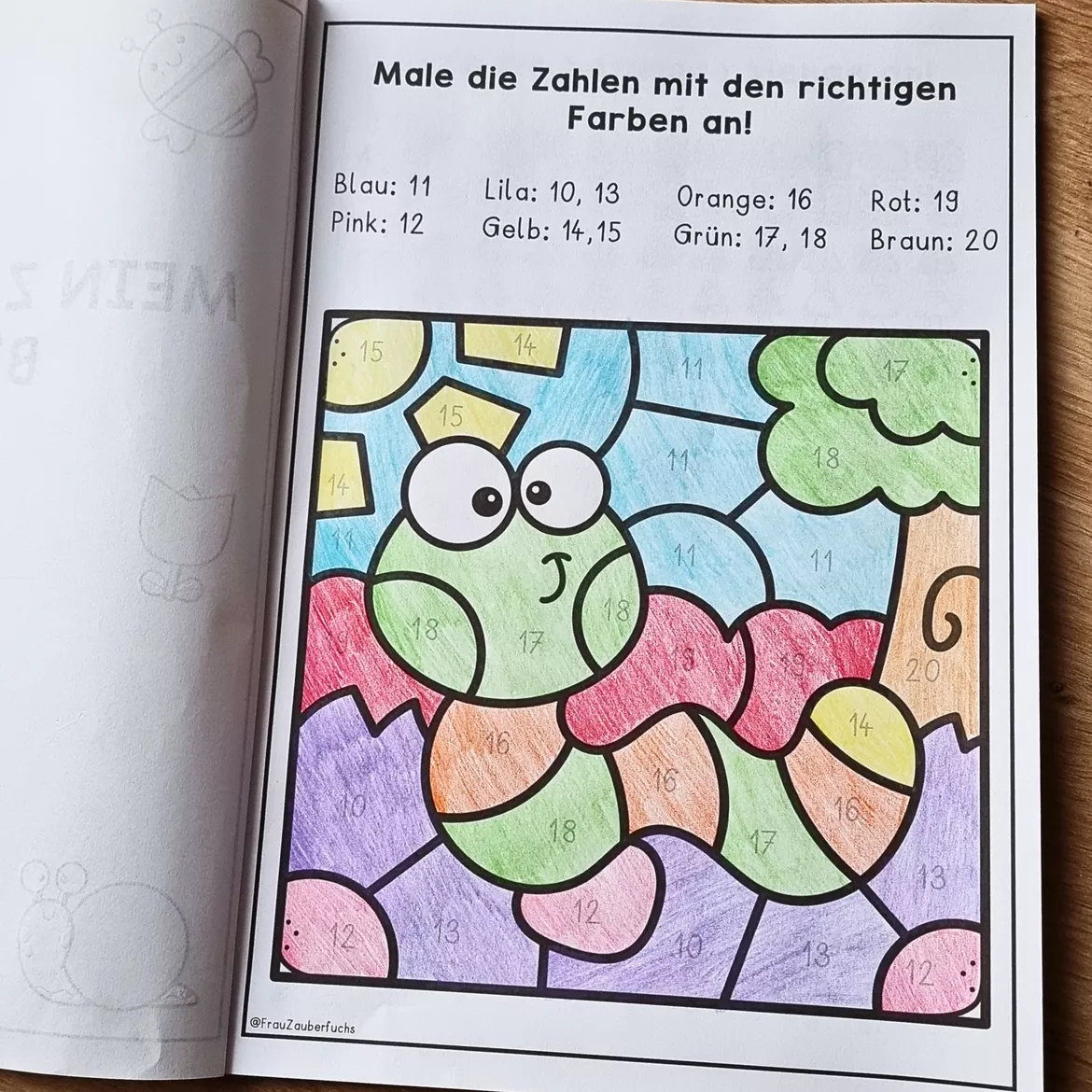 Bild in der Beschreibung des Unterrichtsmaterials Fit in Klasse 1, Zahlenraumerweiterung, Zahlenraum 20 - Frühling, Mathe Arbeitsheft von Frau Zauberfuchs #1