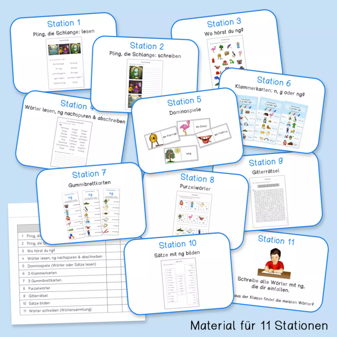 Bild in der Beschreibung des Unterrichtsmaterials Buchstabeneinführung ng (Geschichte & Werkstatt) von Grundschulatelier #3