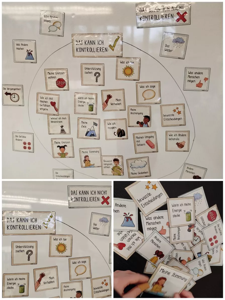 Bild in der Beschreibung des Unterrichtsmaterials Kontrolle, Einflusskreis & Fokus 🔍 – Komplettpaket / Selbstwirksamkeit & Gefühle #rabattraketenzusalevester25 von Doodleteacher #2