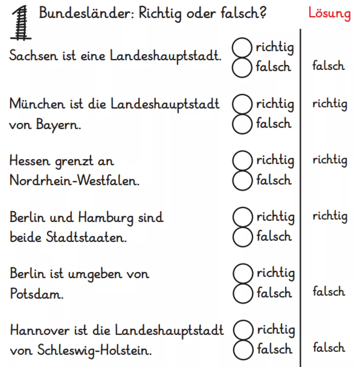 Bild in der Beschreibung des Unterrichtsmaterials Aufgabensammlung zu den Bundesländern - 14 ABs und 12 Infotexte (Landeshauptstädte, Nachbarländer uvm.) von abc shop #2