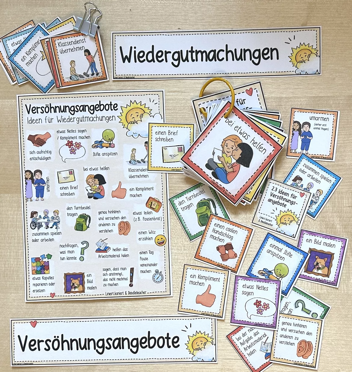 Bild in der Beschreibung des Unterrichtsmaterials Angebote zur Versöhnung & Wiedergutmachungen Streit - Freunde / Konfliktlösung Unterrichtsstörungen Konflikte von Doodleteacher #1