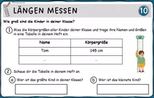 Bild in der Beschreibung des Unterrichtsmaterials Längenkartei mit 30 Aufgabenkarten (mit Lösungen und Laufzettel, Längen schätzen, messen, Längenmaße) von Lernenlernen #2