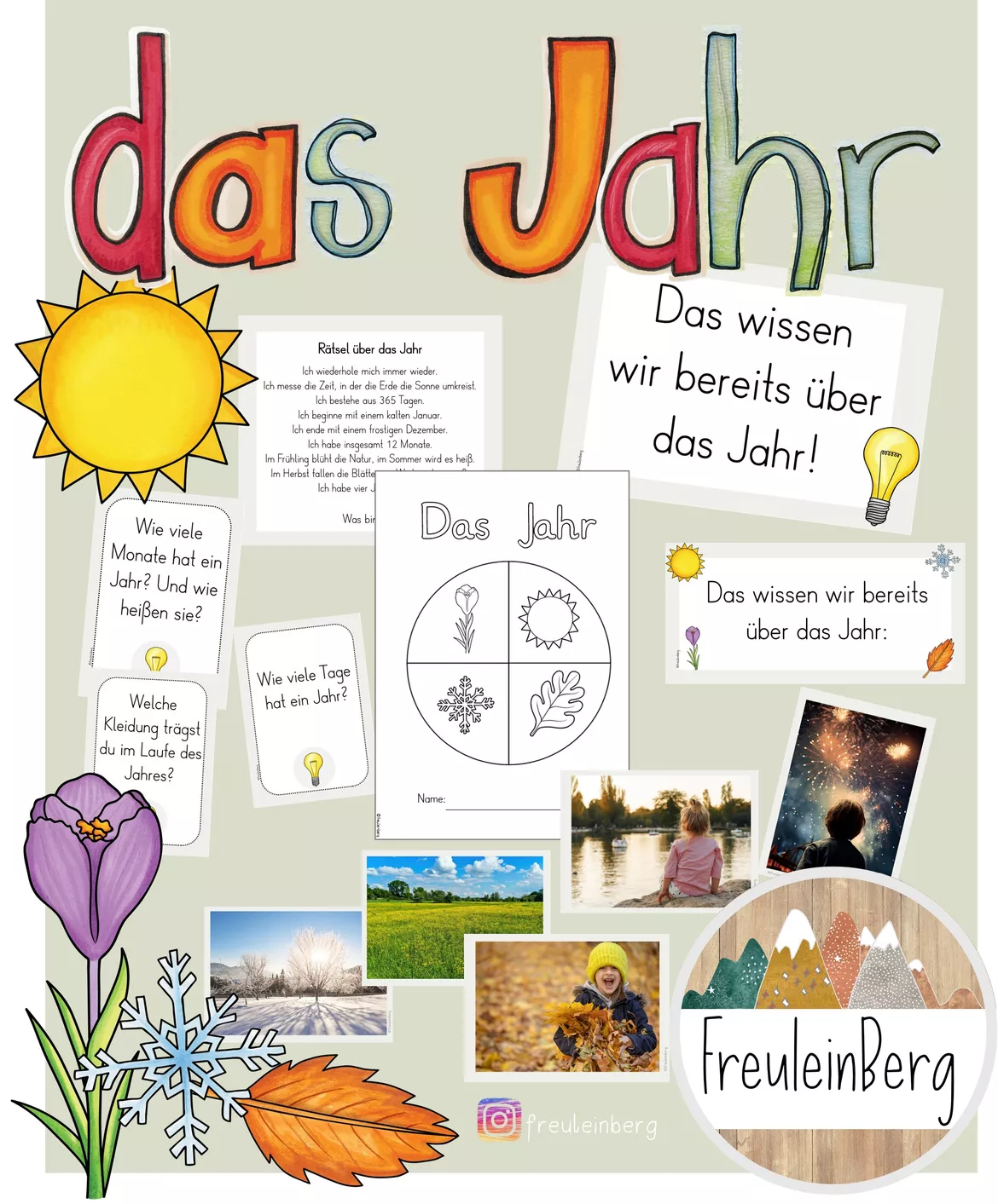 Bild in der Beschreibung des Unterrichtsmaterials Rund um das Jahr - Einführungsstunde von FreuleinBerg #1