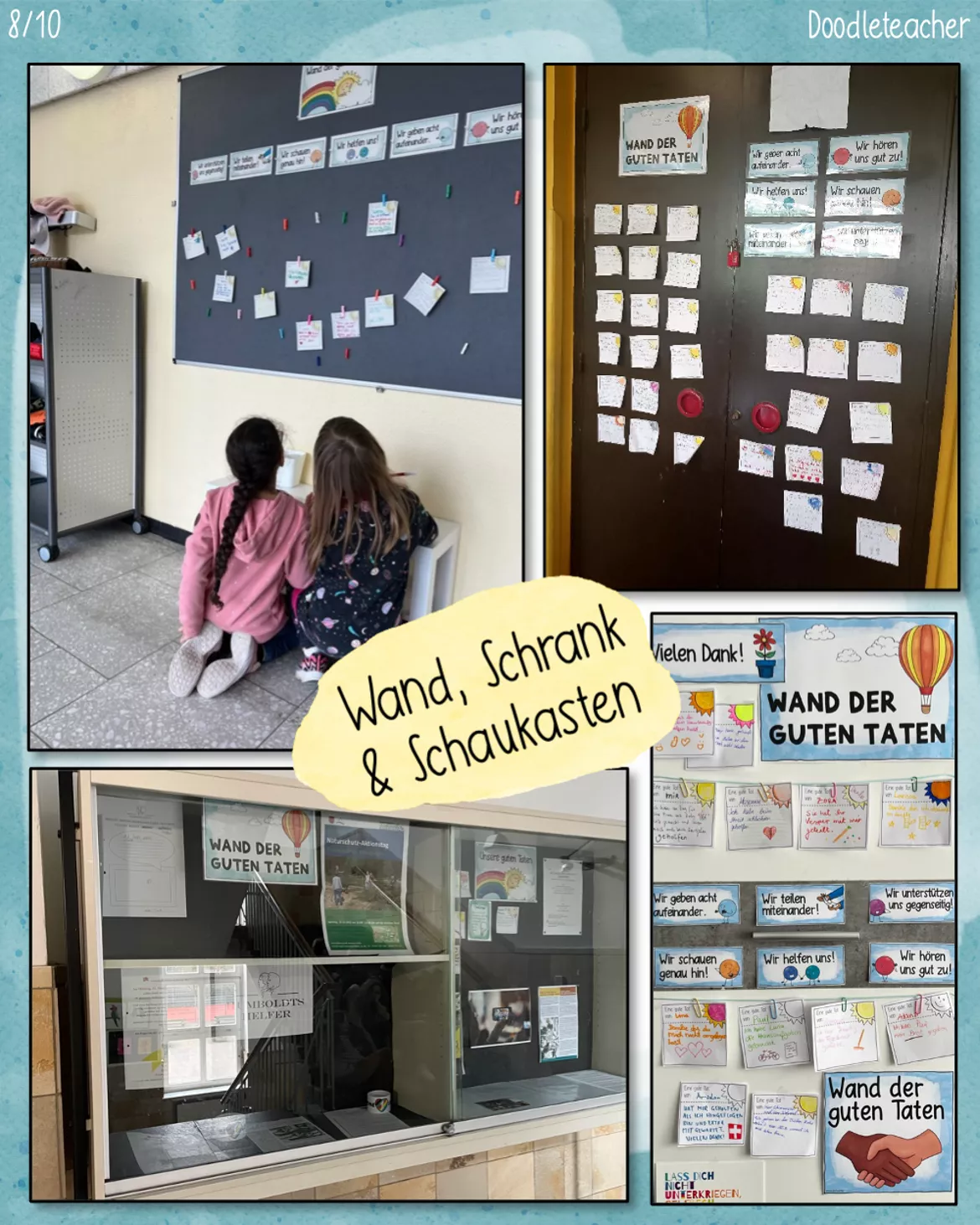 Bild in der Beschreibung des Unterrichtsmaterials Gute Taten Wand 🫱🏼🫲🏾 - Mutmacher soziales Lernen "Wand der guten Taten" von Doodleteacher #2