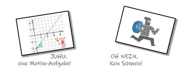 Bild in der Beschreibung des Unterrichtsmaterials Graphen linearer Funktionen: Mathematikspiel von größer.kleiner.gleich #1