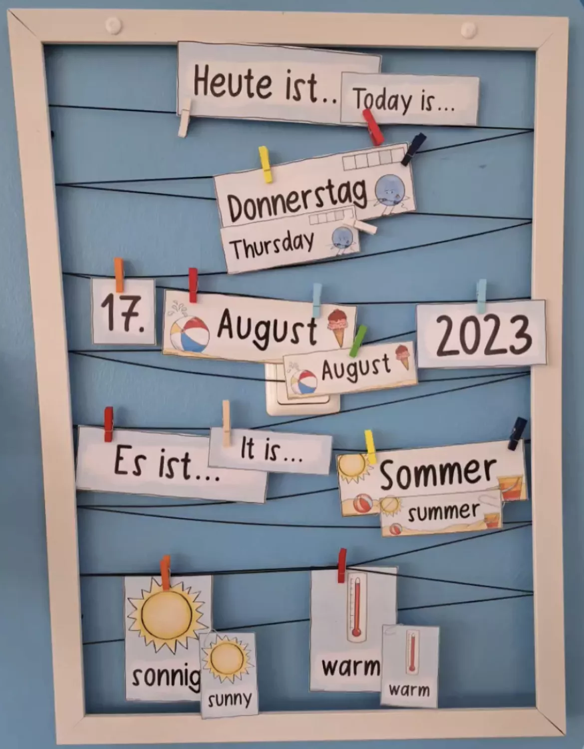 Bild in der Beschreibung des Unterrichtsmaterials Tafelkalender 📆 / Universal-Kalender und Wetterstation 🌧 (Update 2025/26...) Klassenzimmer Ritual von Doodleteacher #1
